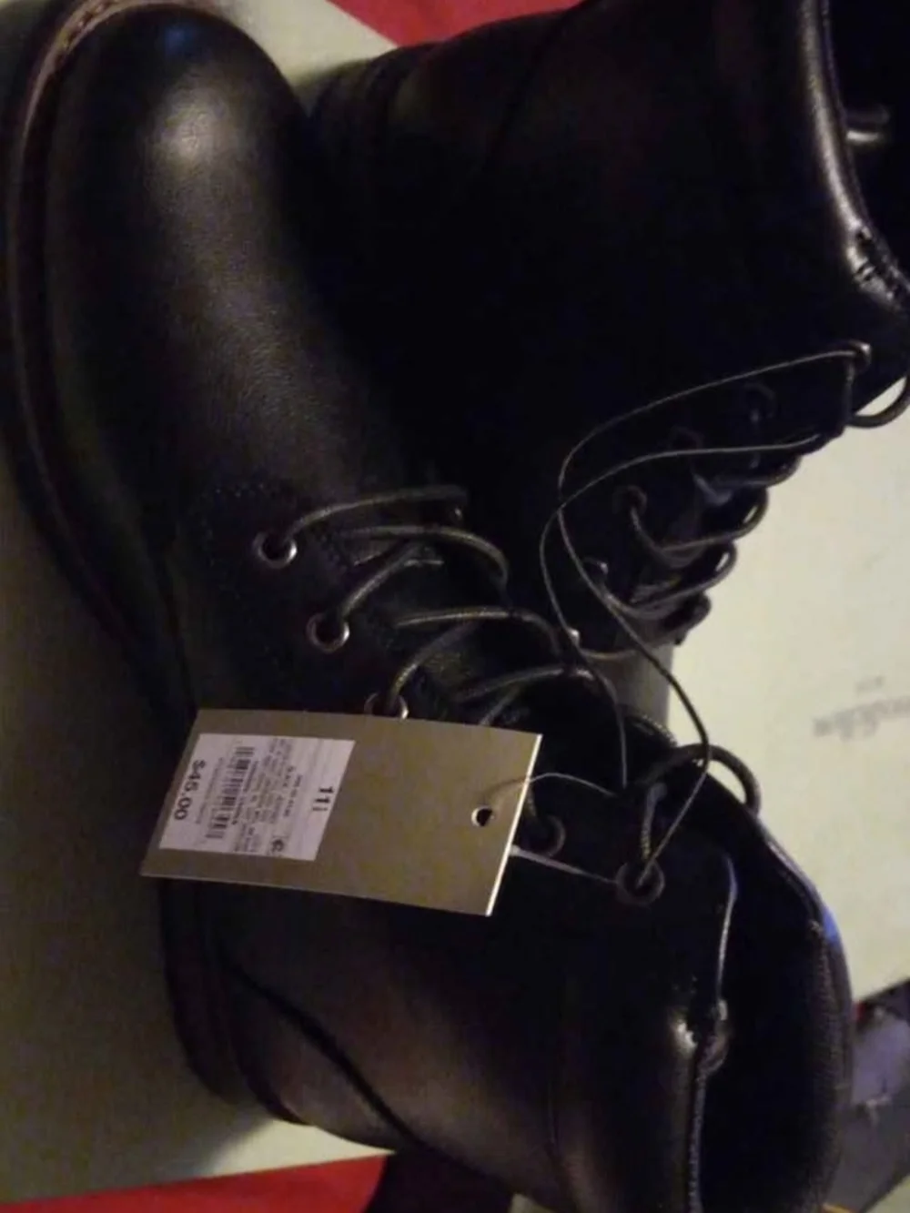 Jeffrey Men's Black Leather Lace-Up Ankle Boots
